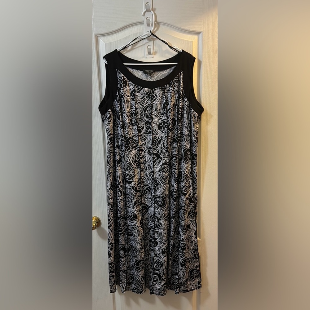 Perceptions Sleeveless High Neck Mid Length Dress 3X